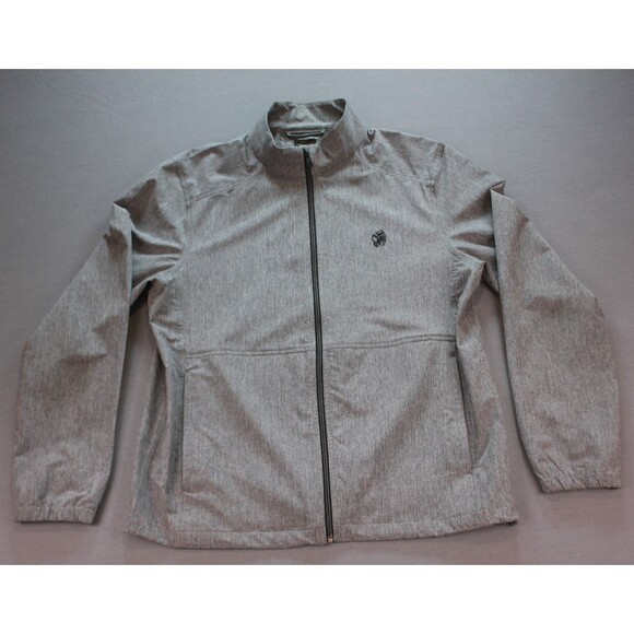 Greg Norman Men's Woven Windbreaker Full-Zip Golf Jacket Gray Stretch Sz M - Picture 1 of 12